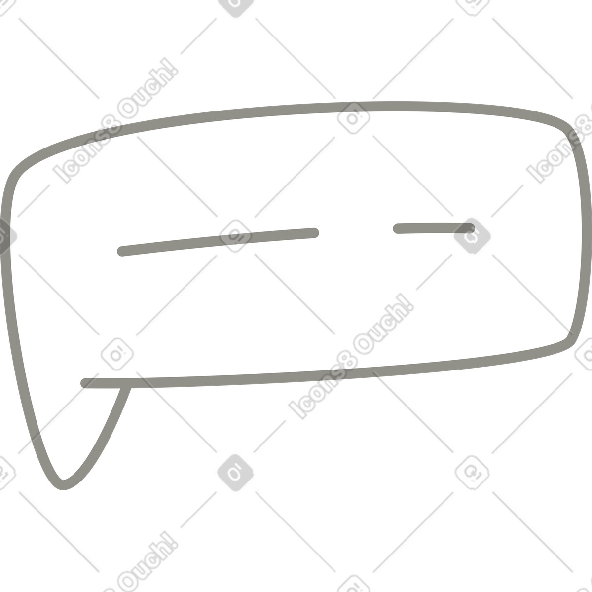 Gray bubble small illustration in Plain style download in PNG, SVG