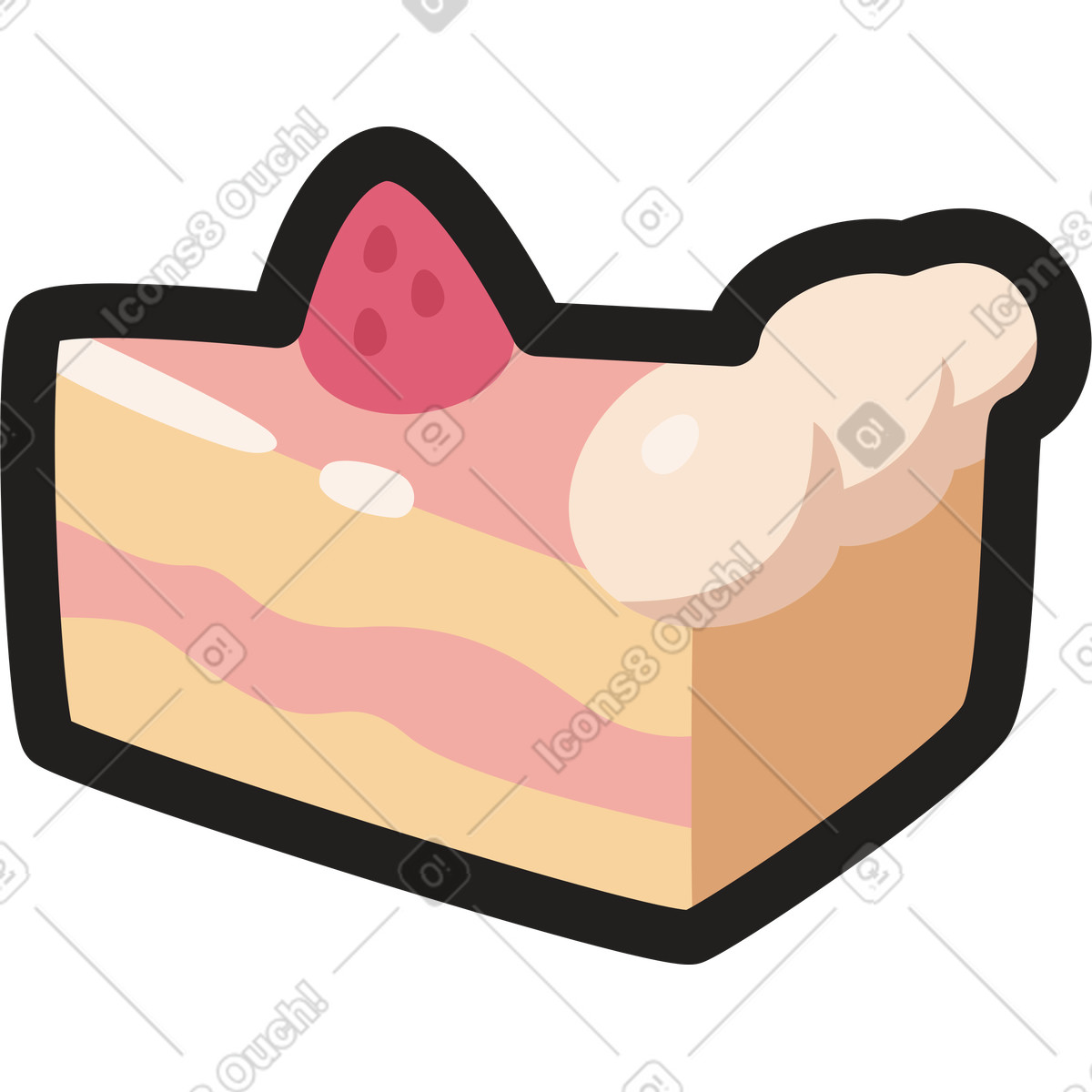 Illustration Part de gâteau dans le style Clipart à télécharger aux formats PNG, SVG