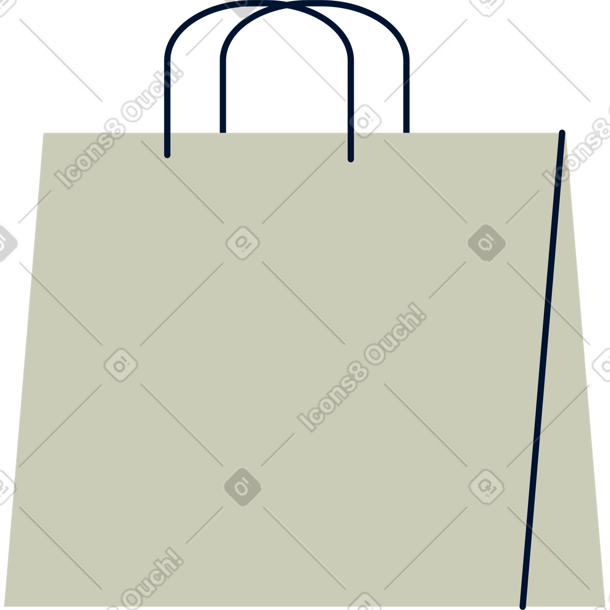 Ilustración Bolsa de papel en estilo Cubes a descargar en PNG y SVG