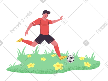 Male participant in a soccer match PNG, SVG