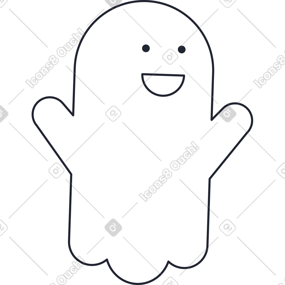 下载 Pablita 风格的 白鬼 插画，支持 PNG、SVG 格式