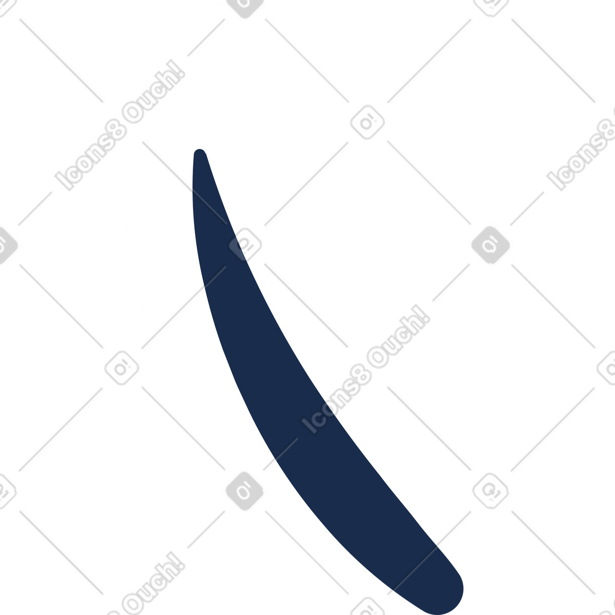 White leaf illustration in Flame style download in PNG, SVG