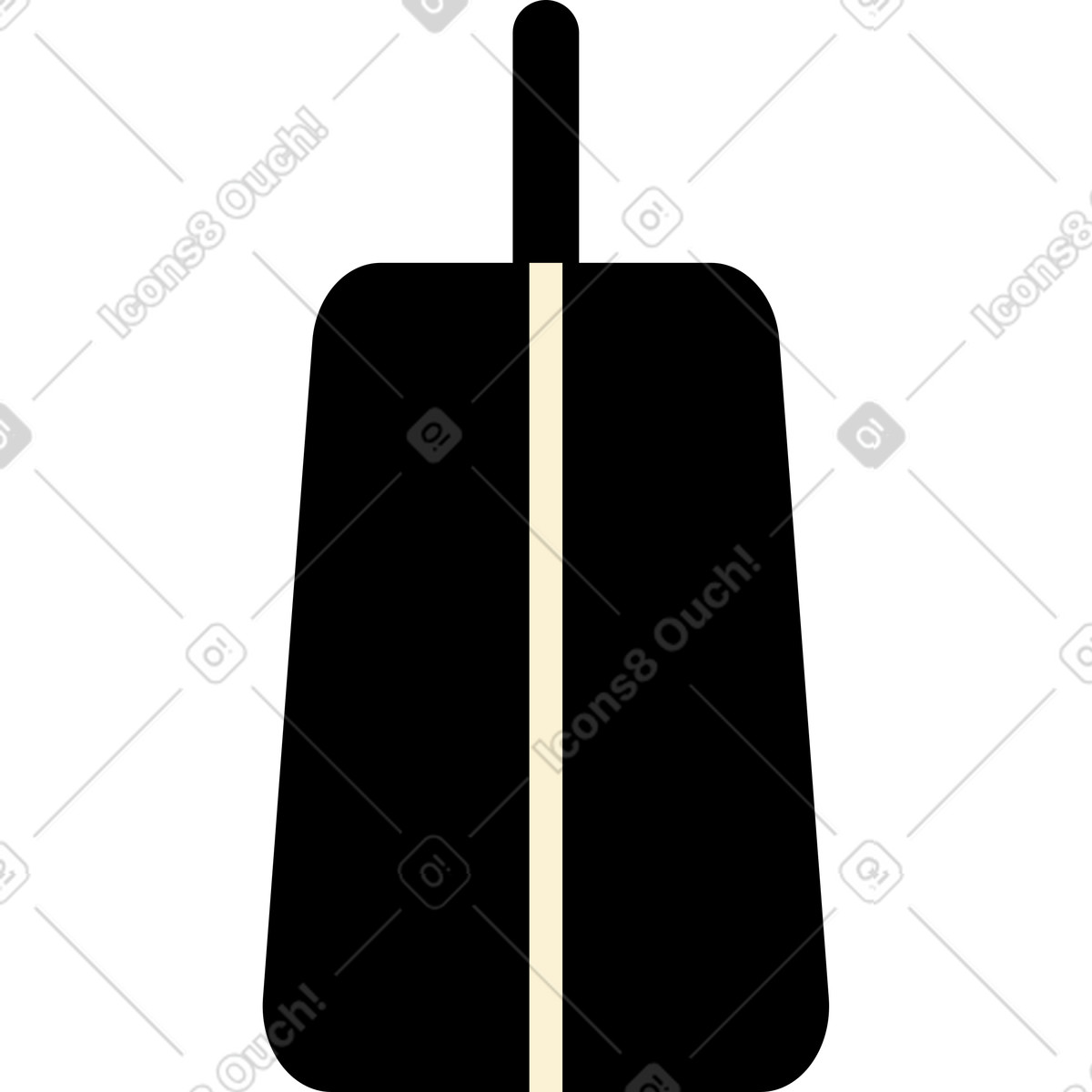 Piccola valigia nera illustrazione in stile Jelly scarica in PNG, SVG