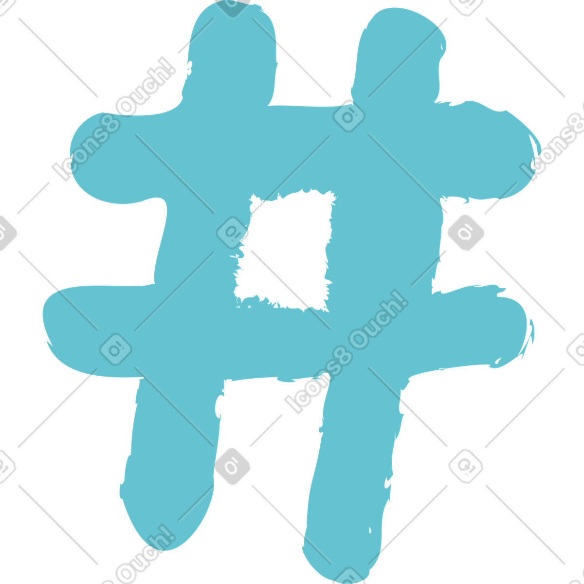 Ilustración Hashtag en estilo Lime a descargar en PNG y SVG