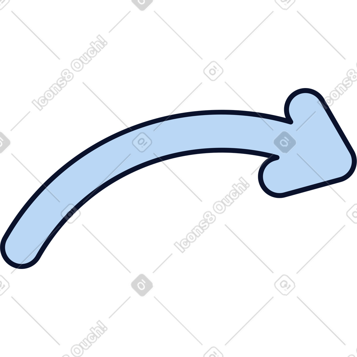 Pfeil-Illustration im Flexy-Stil als Download in PNG, SVG