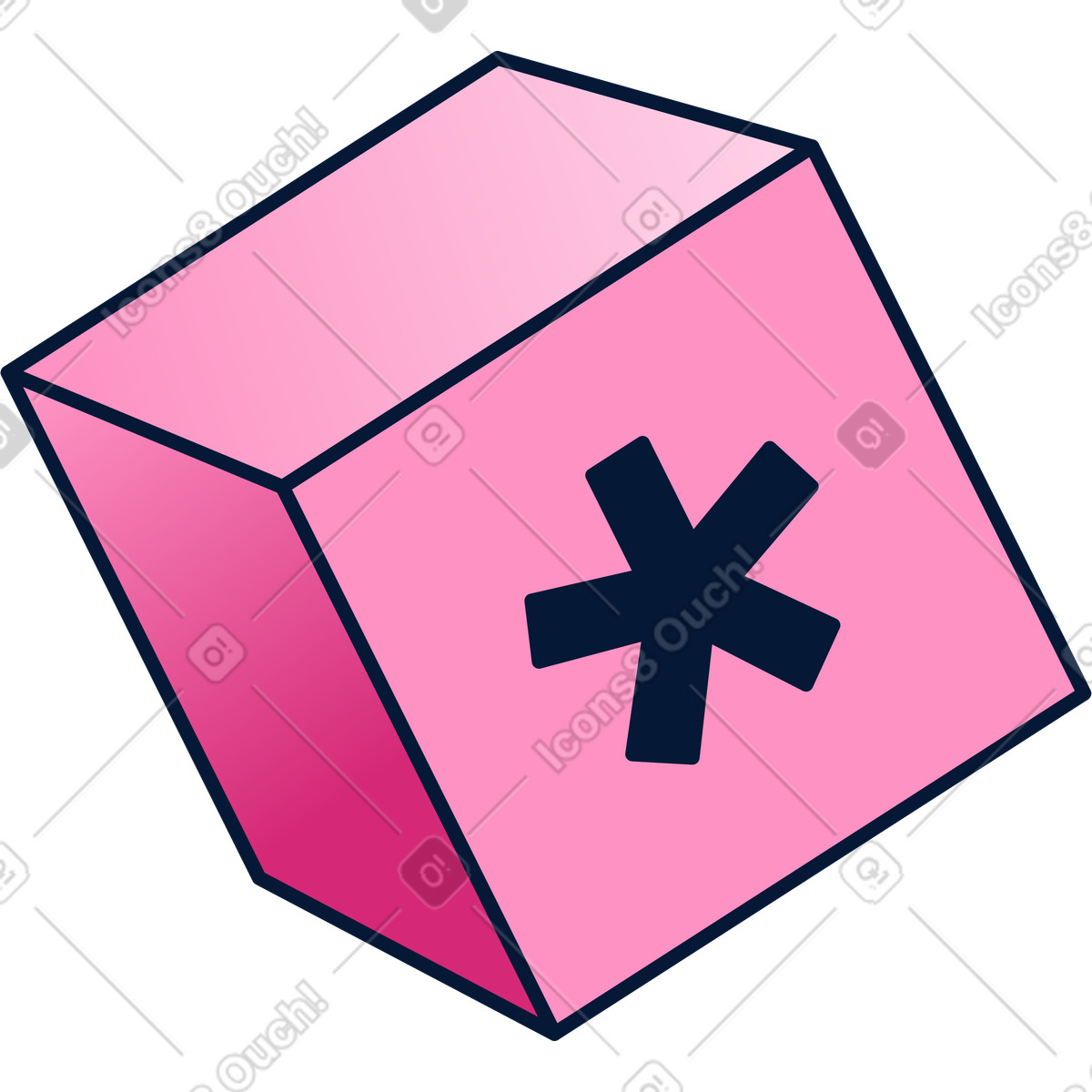 Illustration Cube de mot passe dans le style Neat à télécharger aux formats PNG, SVG