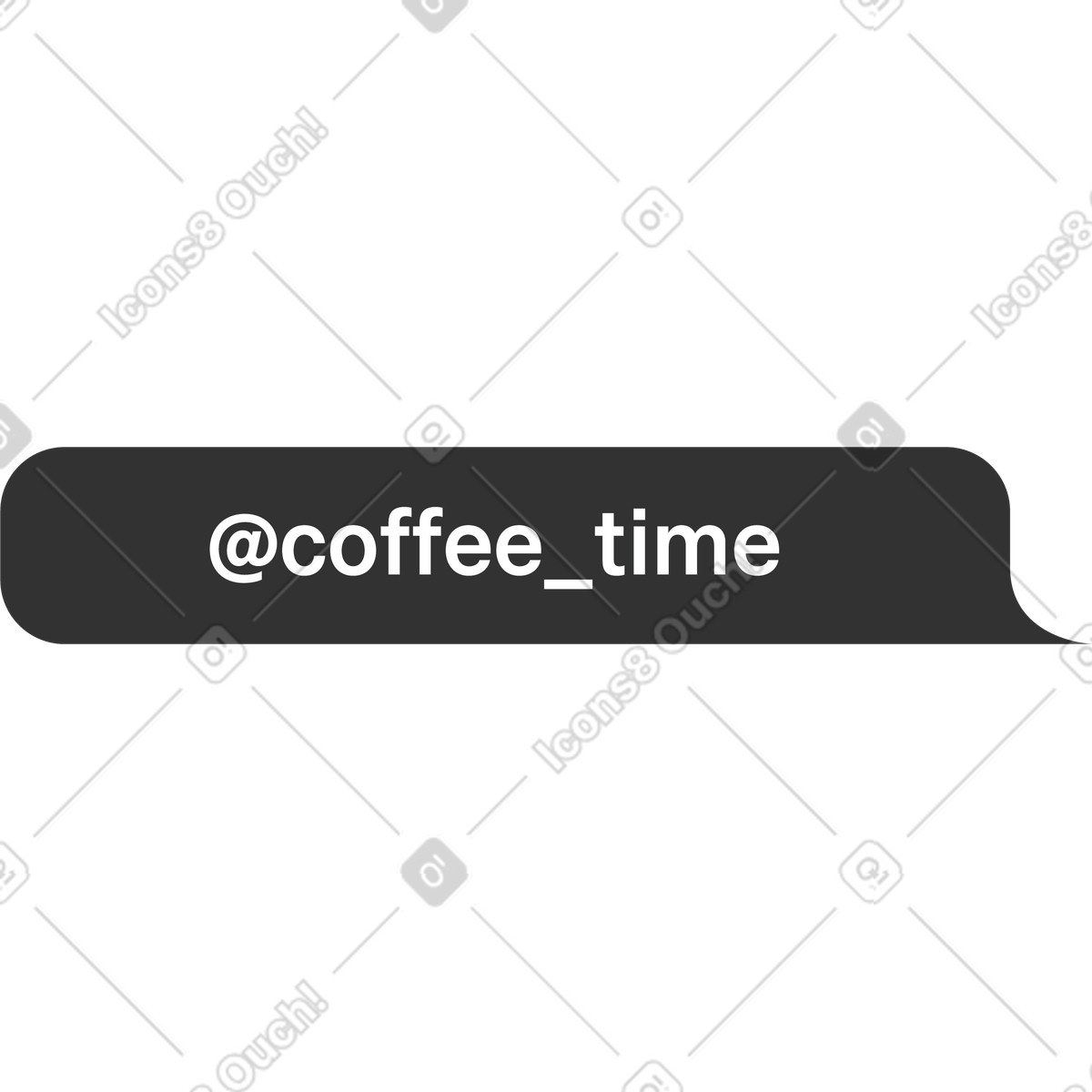 Jumble 스타일의 Speech bubble coffee time 일러스트레이션 PNG, SVG 다운로드