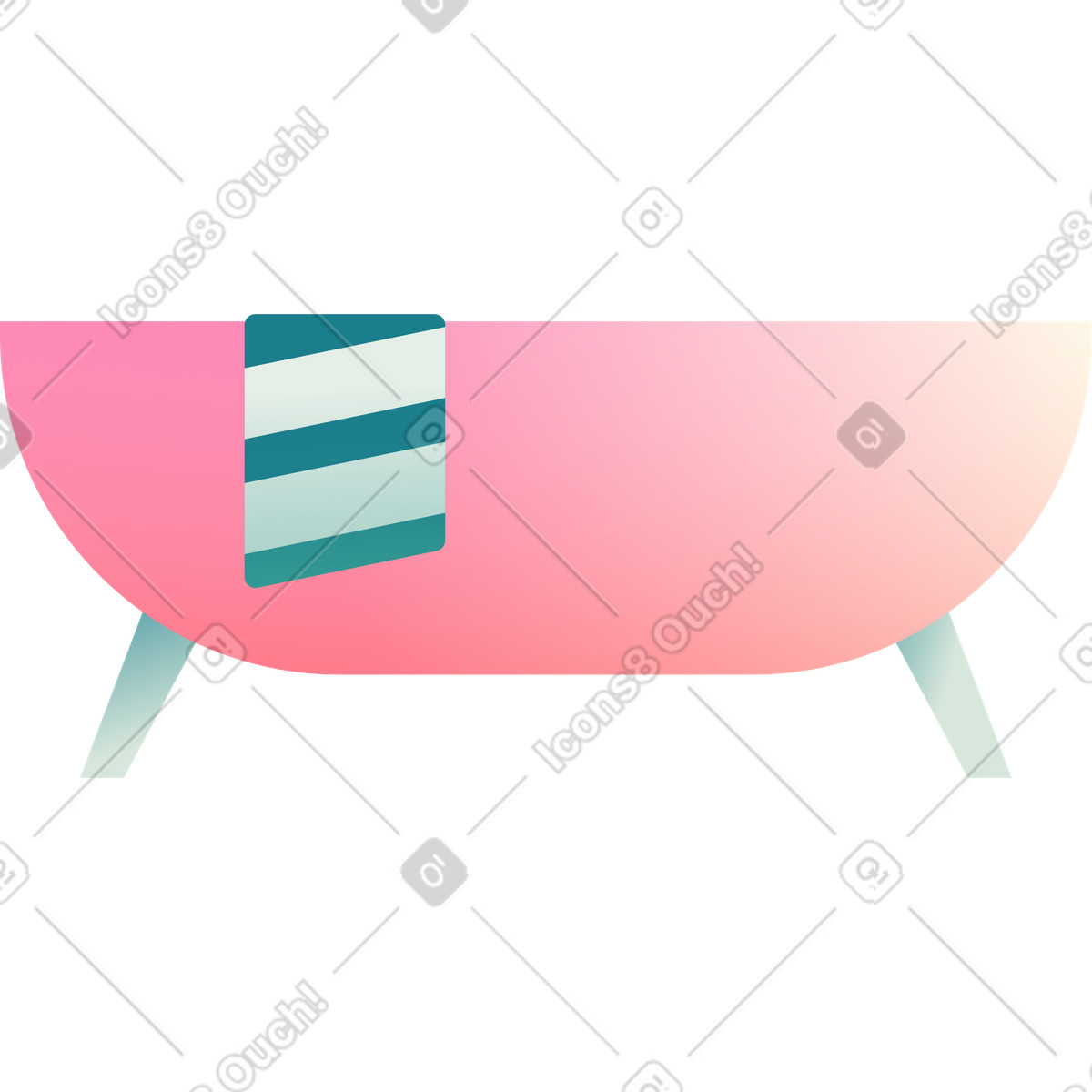 Beam スタイルの タオルでお風呂 のイラストをPNG、SVG形式でダウンロード