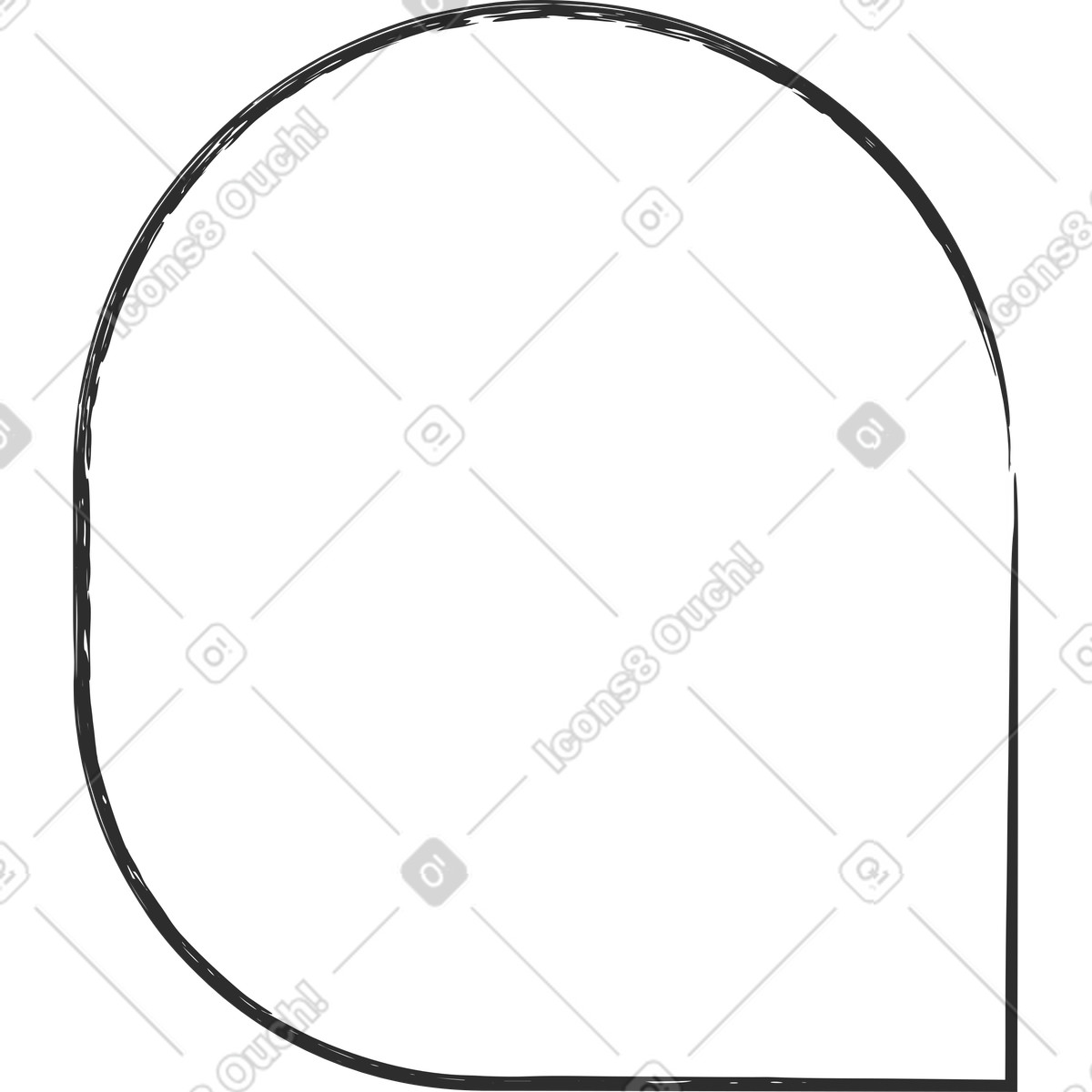 Little white shape illustration in Graphite style download in PNG, SVG