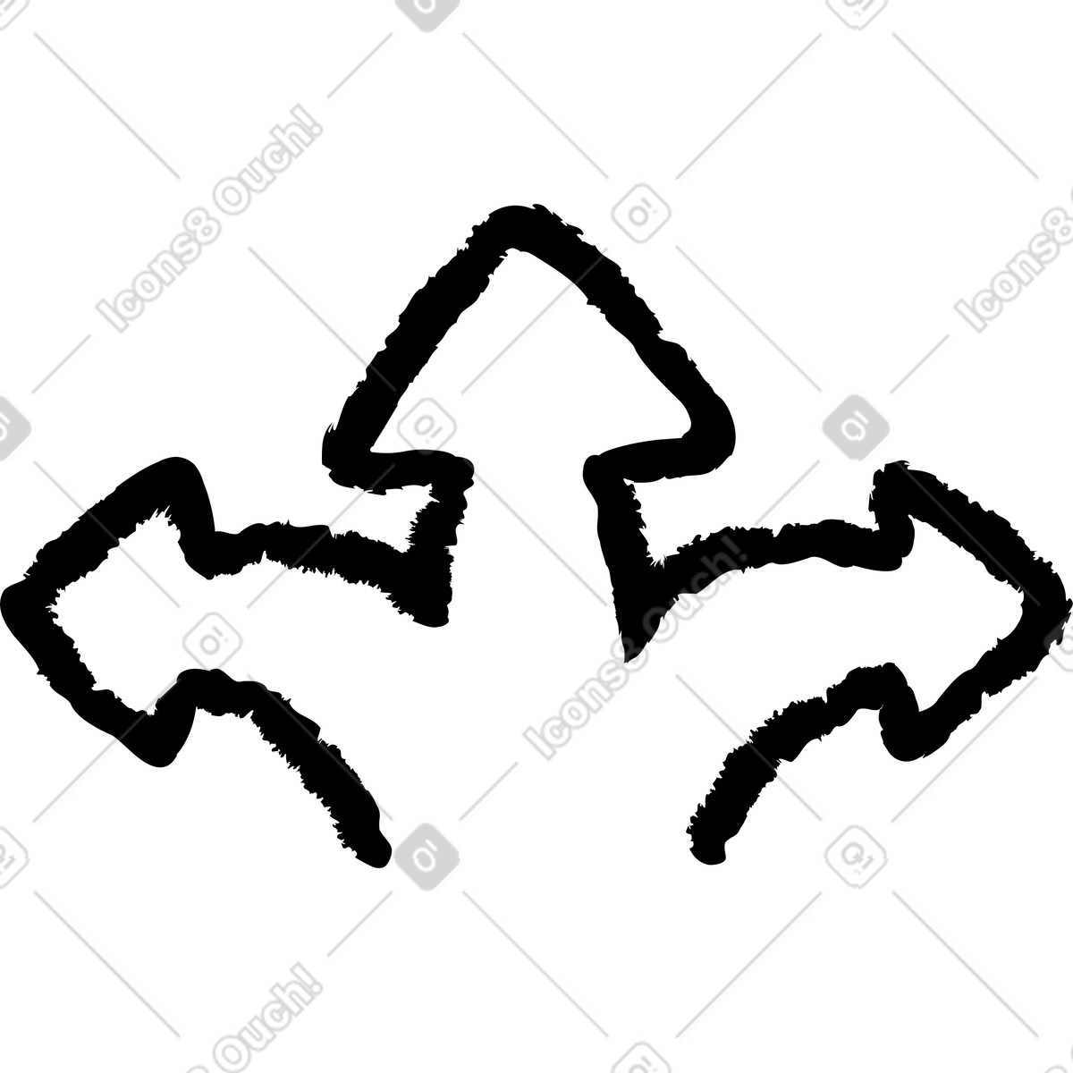 Charcoal thick three illustration in Twirl style download in PNG, SVG