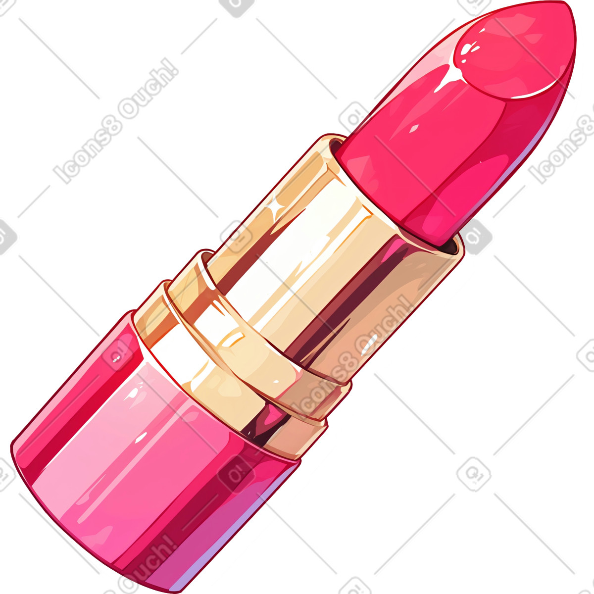 Lipstick illustration in Glazy style download in PNG, SVG