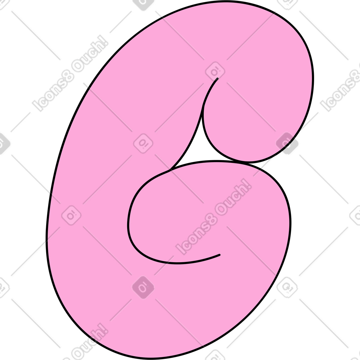 Ilustração de Letra g em no estilo Bubble gum para baixar em PNG, SVG