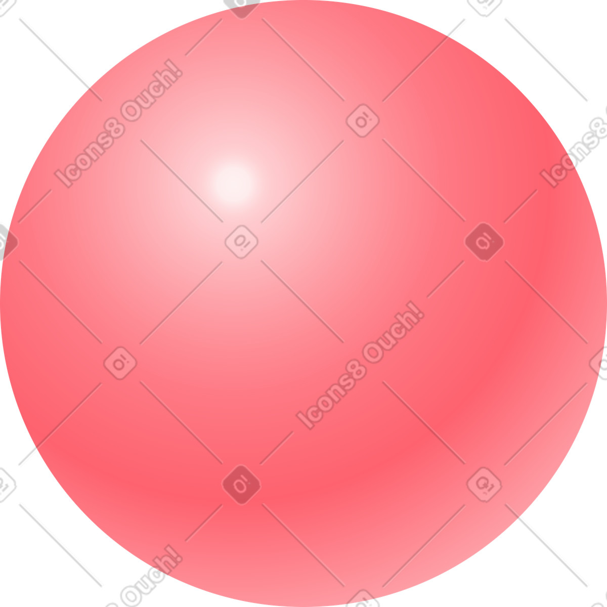 Colors スタイルの 赤い光沢のあるボール のイラストをPNG、SVG形式でダウンロード