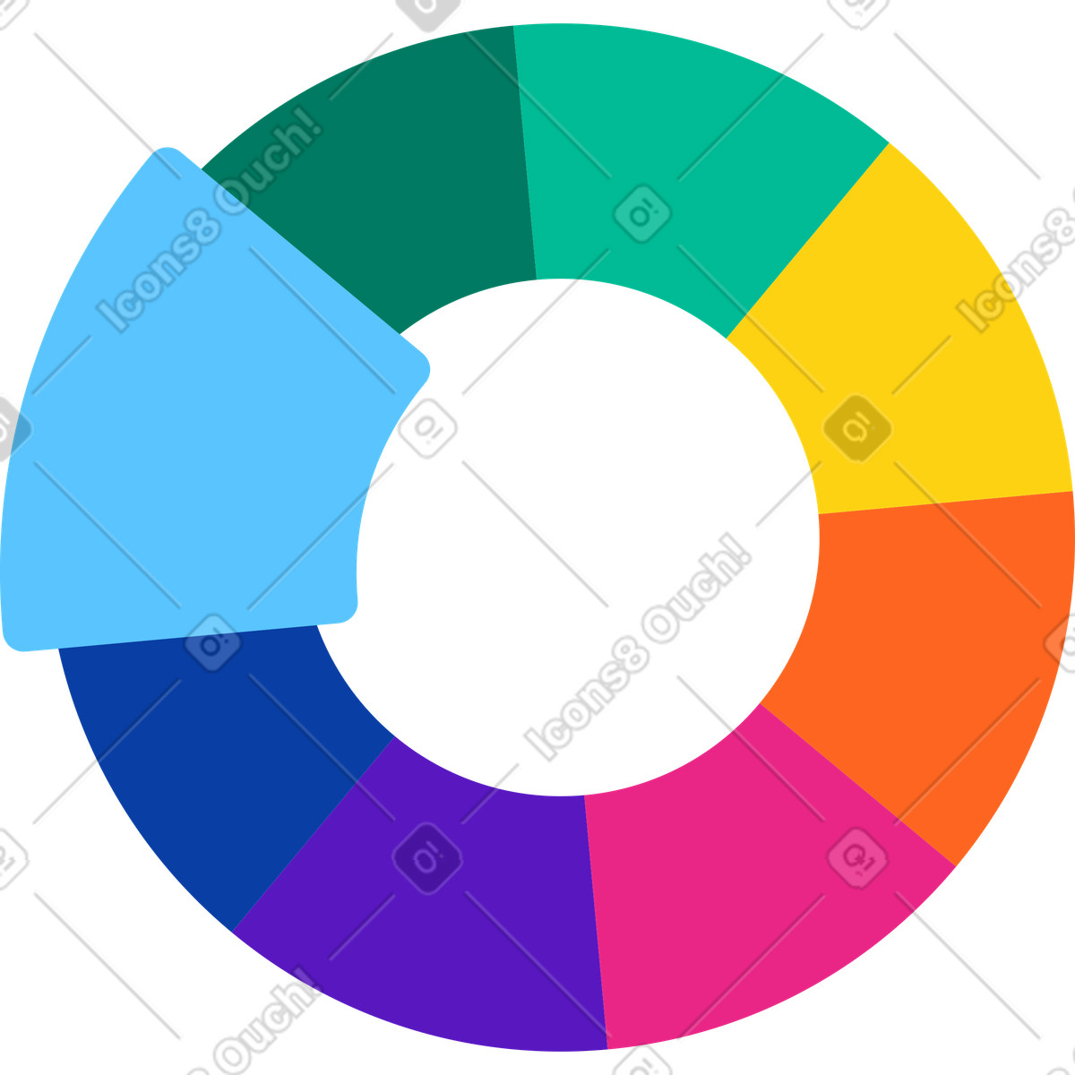 Kreispalette-Illustration im Active-Stil als Download in PNG, SVG