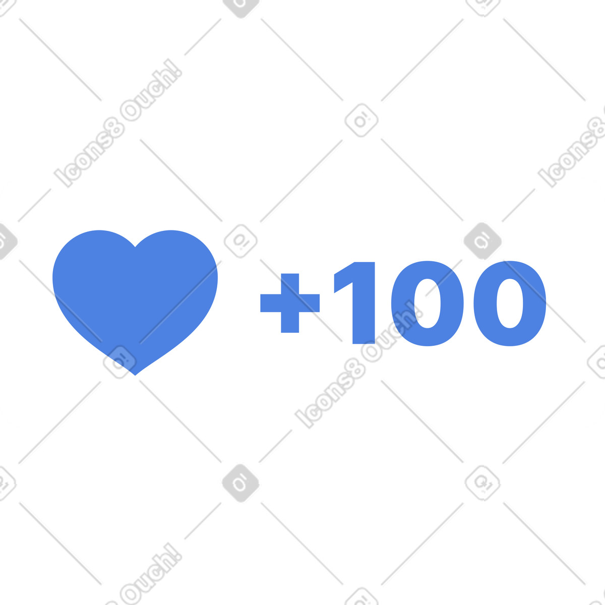 Illustration Plus cent likes dans le style Network à télécharger aux formats PNG, SVG