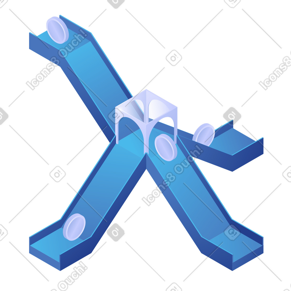 Automated Transaction Routing System, Data Flow Branching System illustration in PNG, SVG