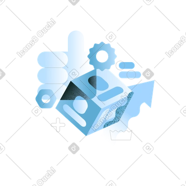 기어와 화살표가 있는 3d 사용자 아이콘, 사용자 프로필 설정 및 계정 사용자 지정 PNG, SVG