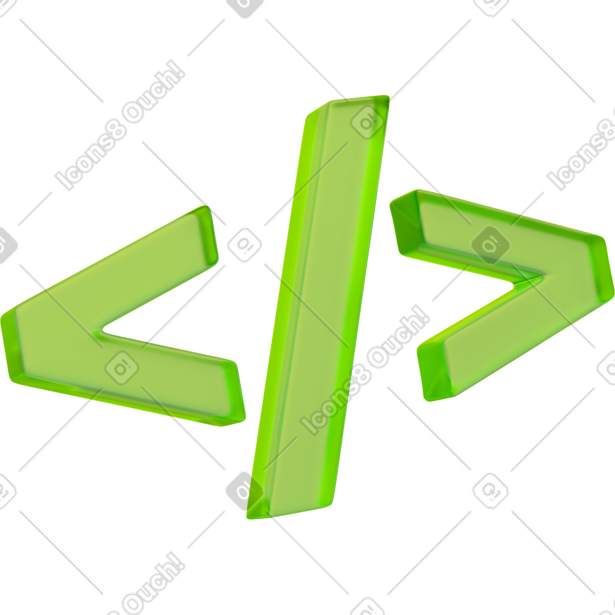 Coding symbol, html tag, web programming illustration in PNG, SVG