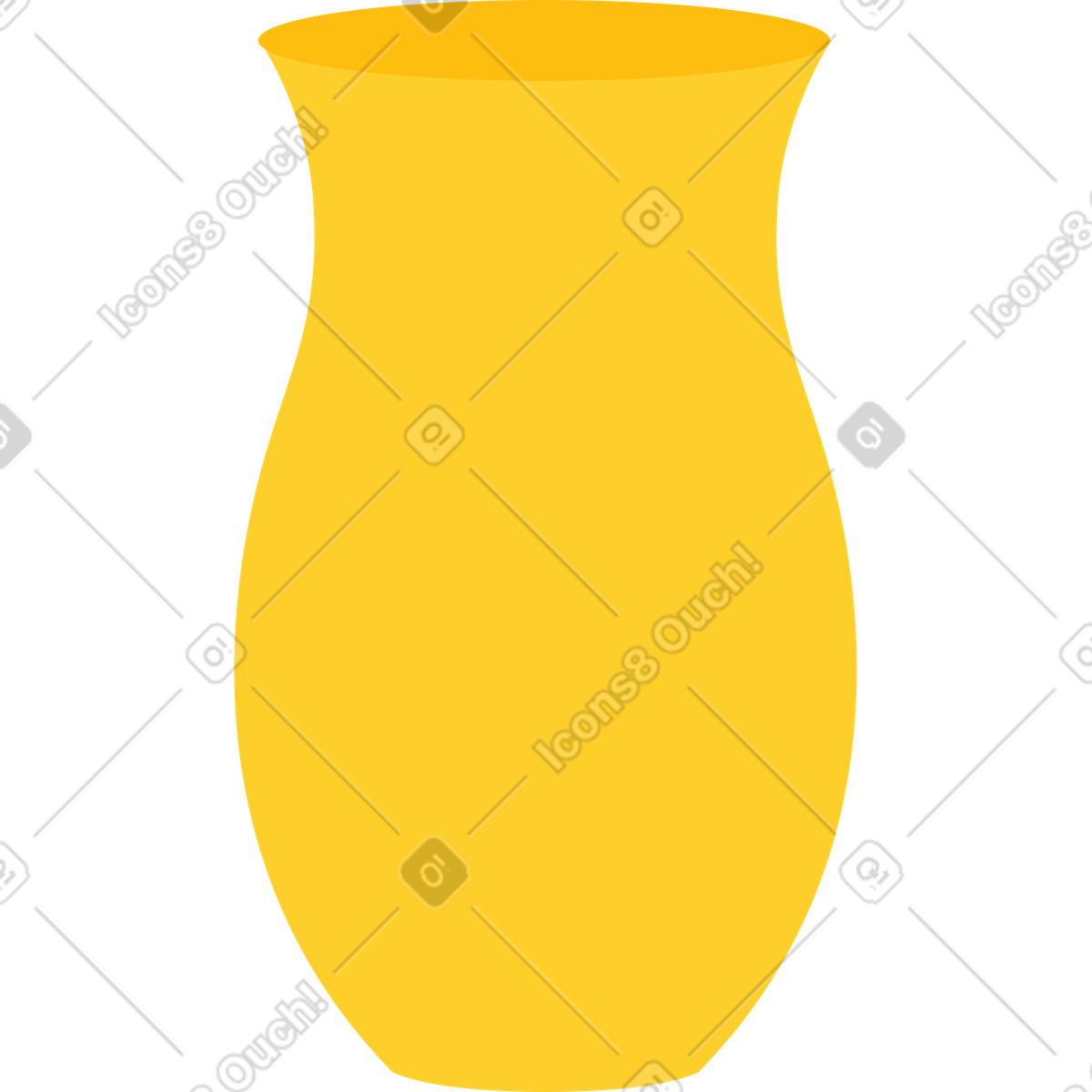 Ilustración Jarra amarilla en estilo Sammy a descargar en PNG y SVG