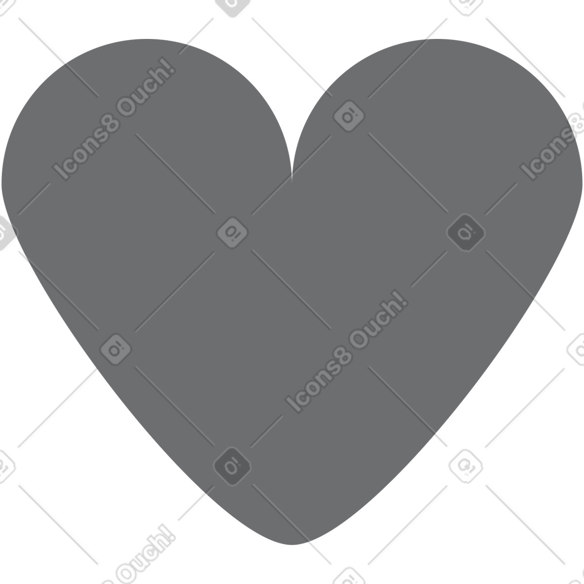 Ilustração de Heart icon em no estilo Incut para baixar em PNG, SVG
