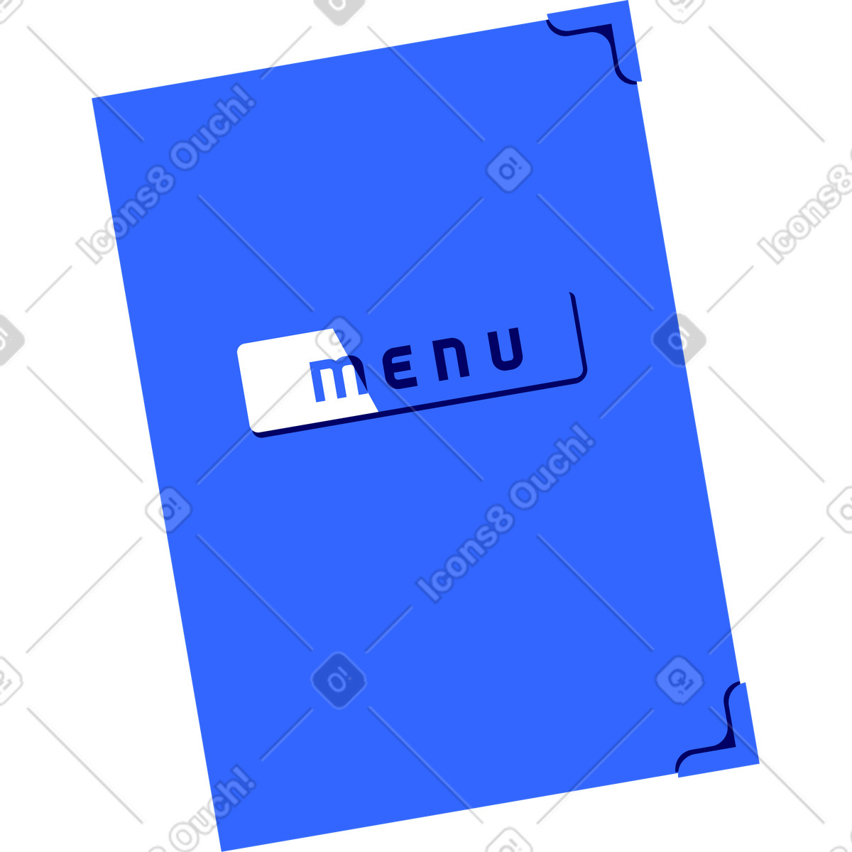 Menu della cartella denominata illustrazione in stile Lounge scarica in PNG, SVG
