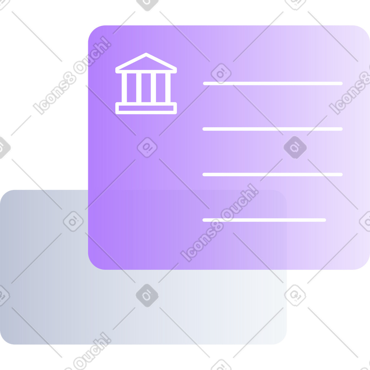 Layout della scheda del museo con linee dati illustrazione in stile Lucent scarica in PNG, SVG
