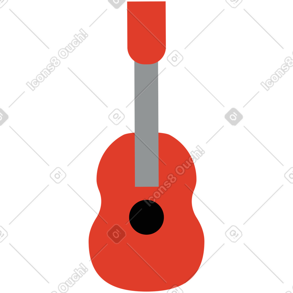 下载 Burgundy 风格的 夏威夷四弦琴 插画，支持 PNG、SVG 格式