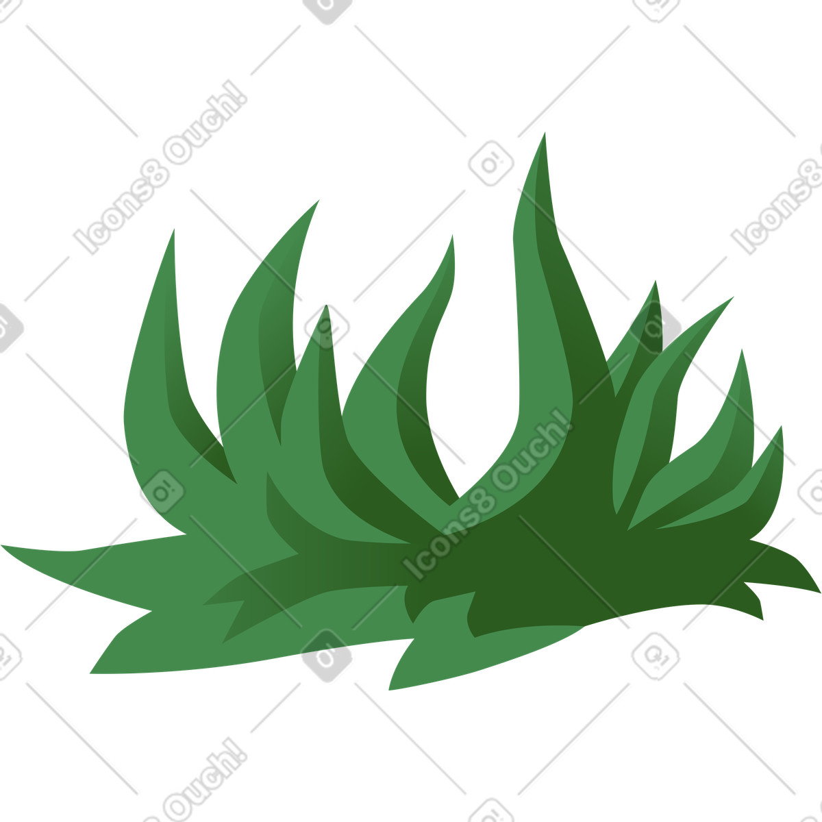 Gras-Illustration im Halloween Party-Stil als Download in PNG, SVG