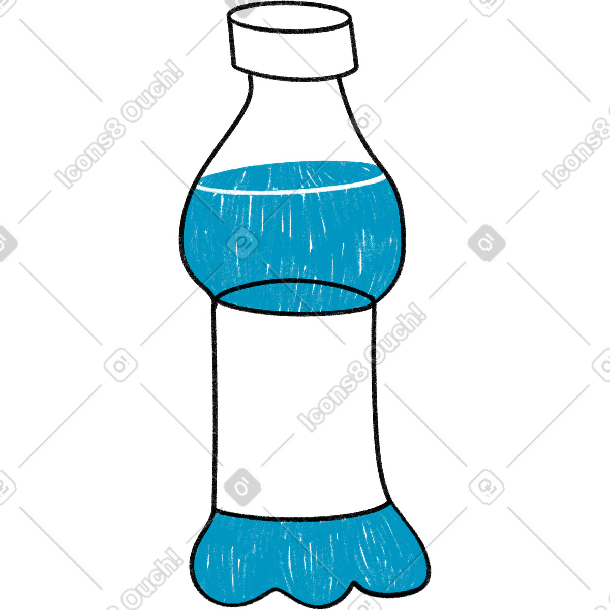 Ilustración Botella en estilo Experimental a descargar en PNG y SVG