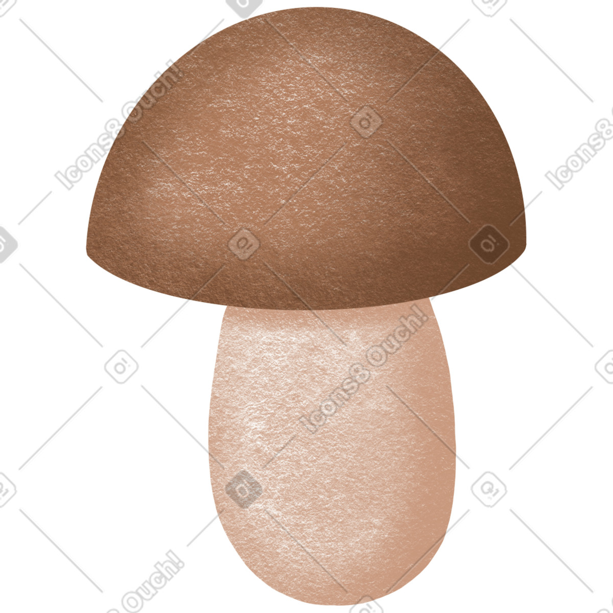 Pilz-Illustration im Woolly-Stil als Download in PNG, SVG
