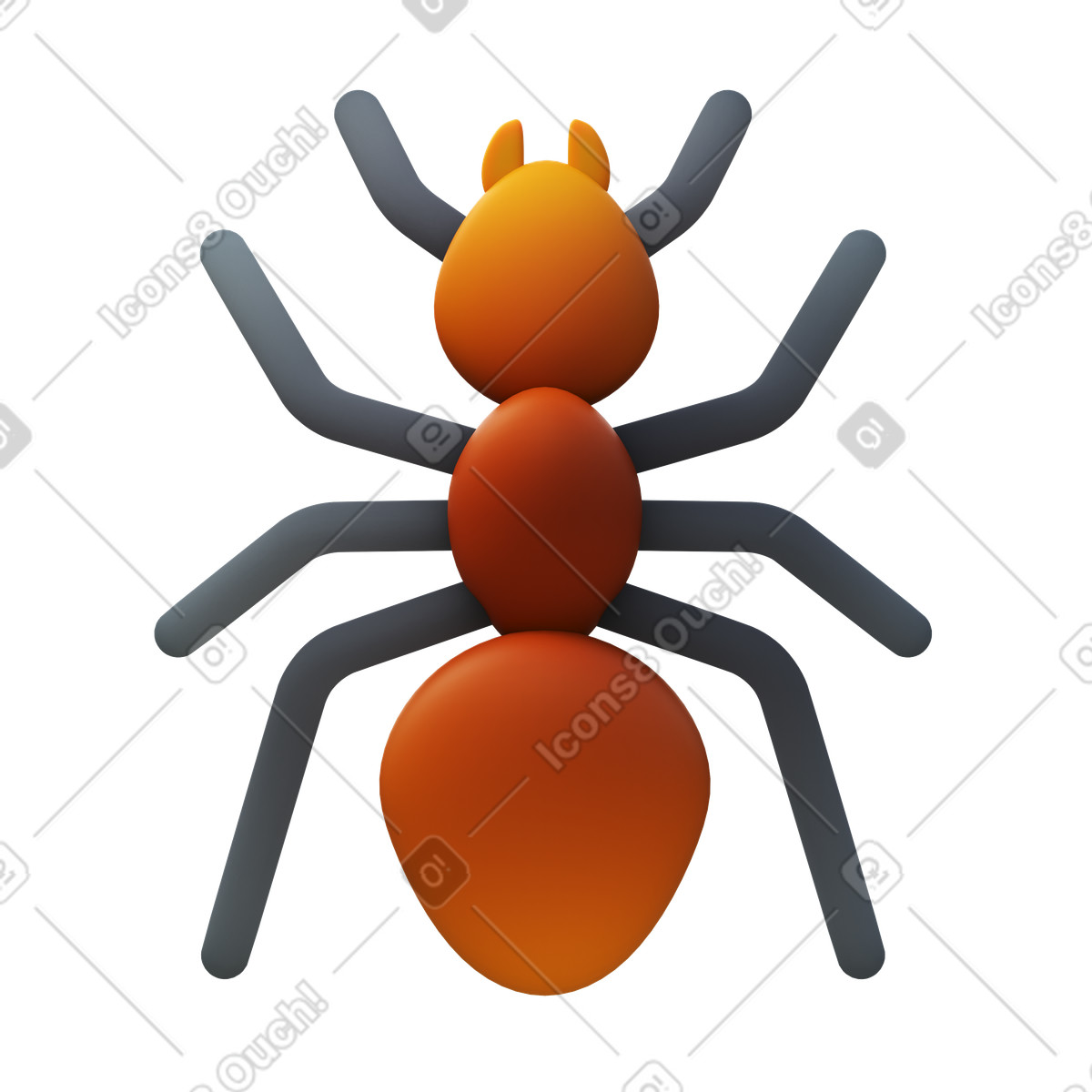 Formica illustrazione in stile 3D Fluency scarica in PNG, SVG