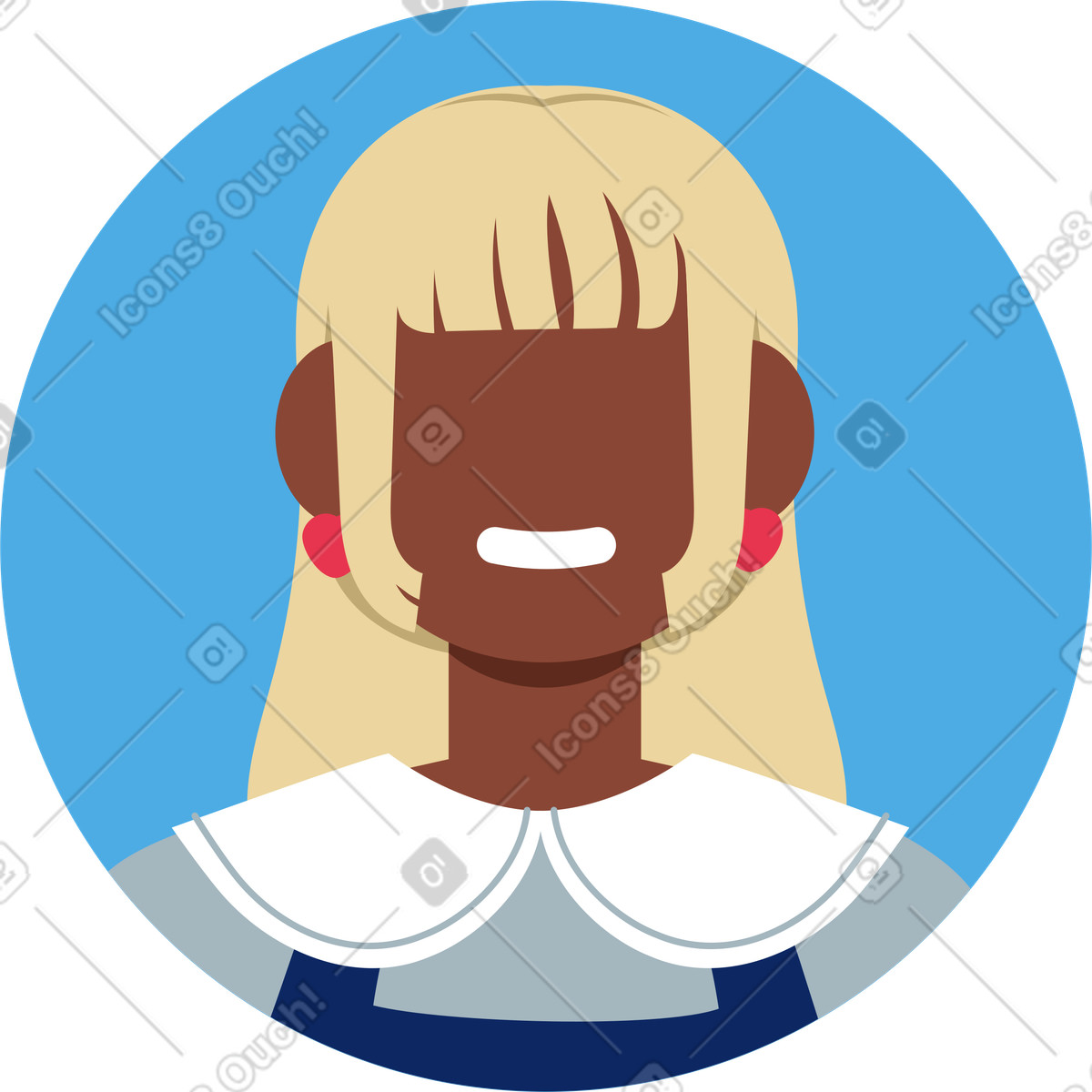 Ilustración Avatar femenino en estilo Catchy a descargar en PNG y SVG