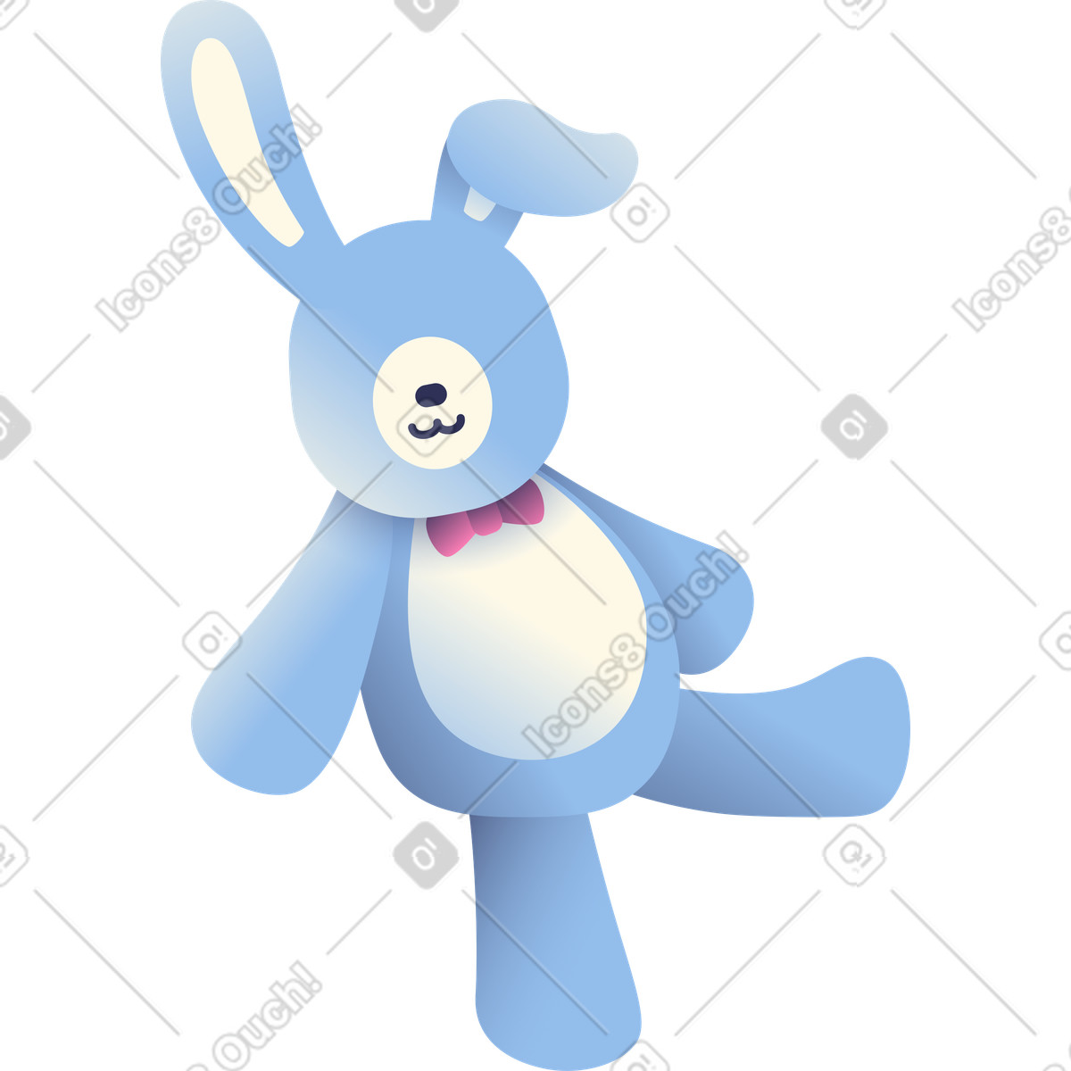Easter bunny illustration in Beam style download in PNG, SVG