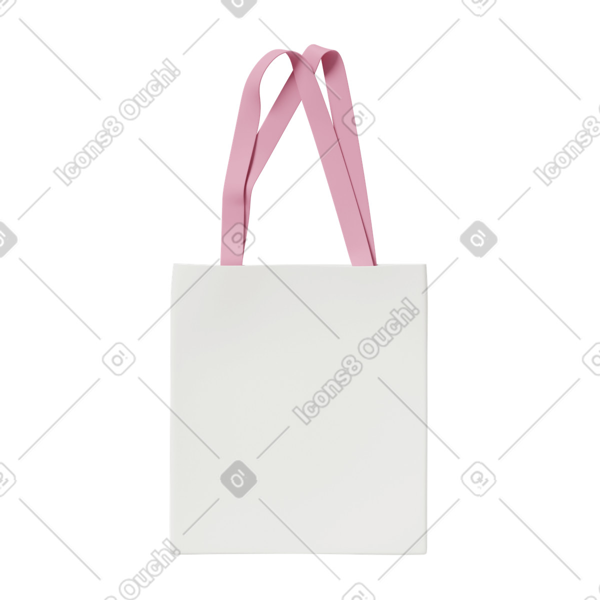 3D Casual life スタイルの Tote bag mockup のイラストをPNG、SVG形式でダウンロード
