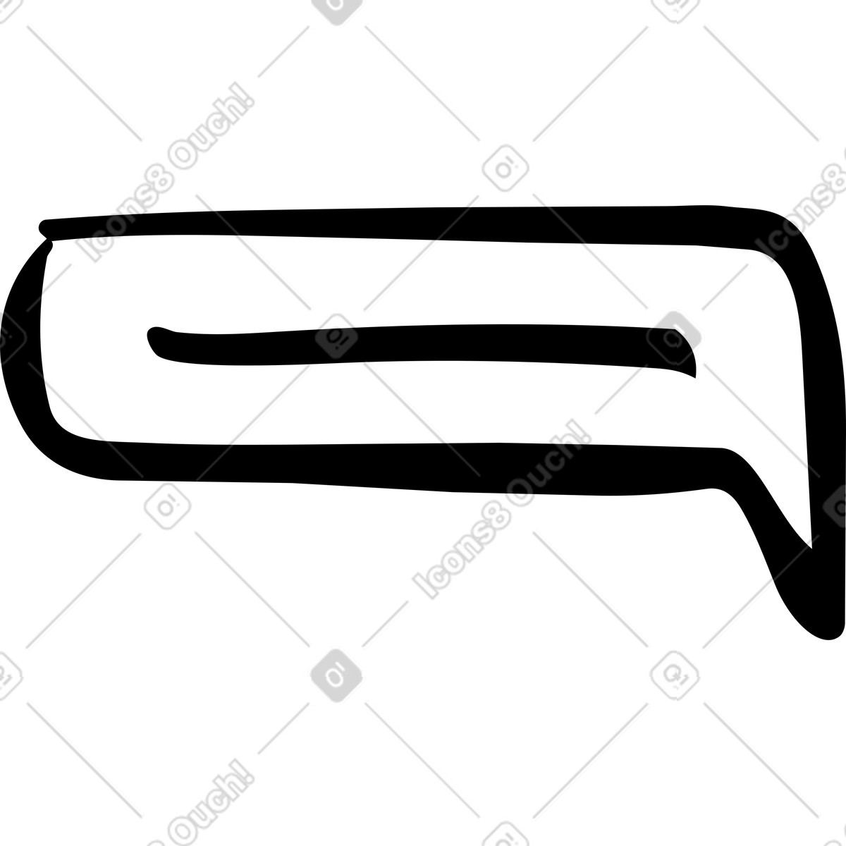 Speech bubble with text illustration in Line style download in PNG, SVG