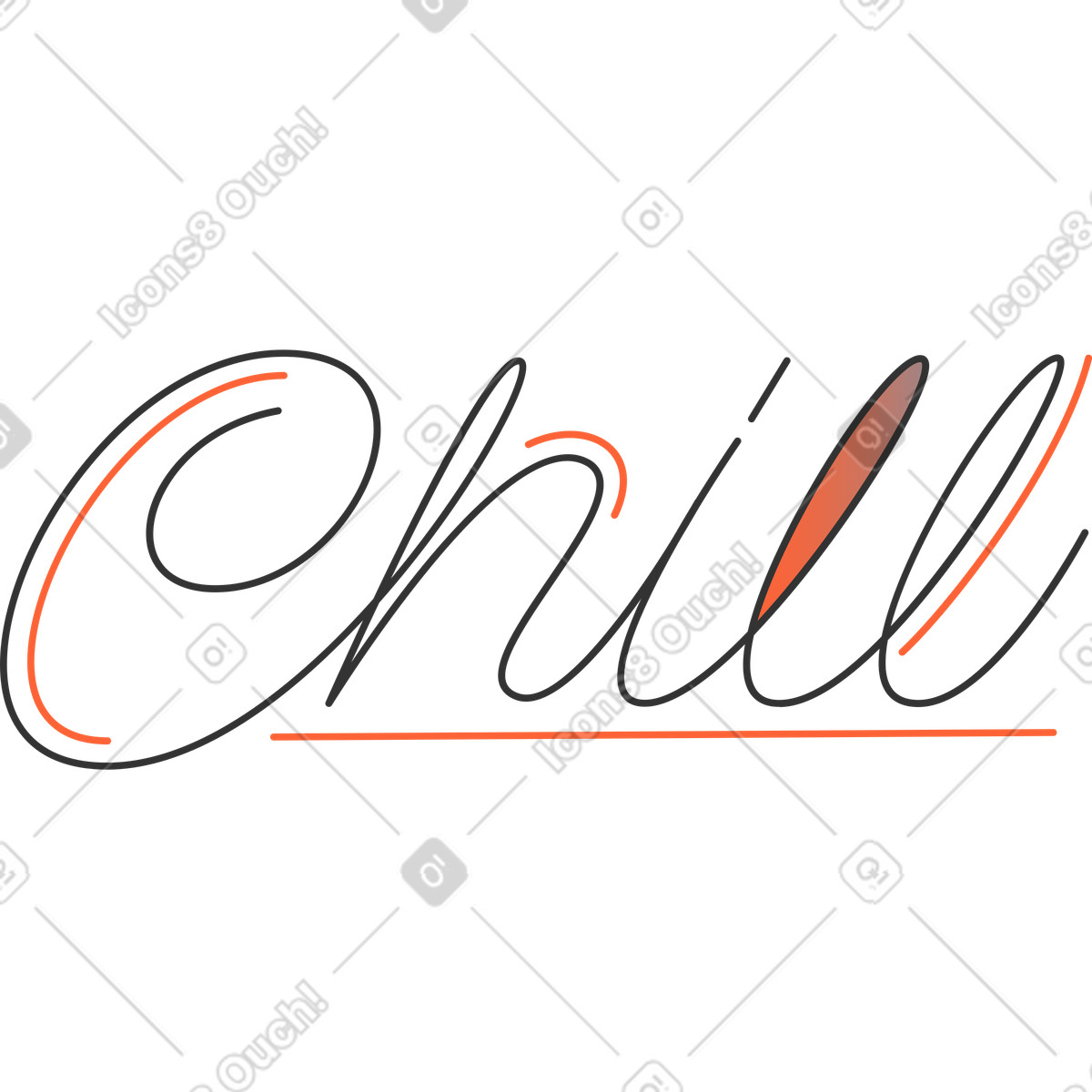 Chill illustration featuring relaxing vibes as clipart image in PNG