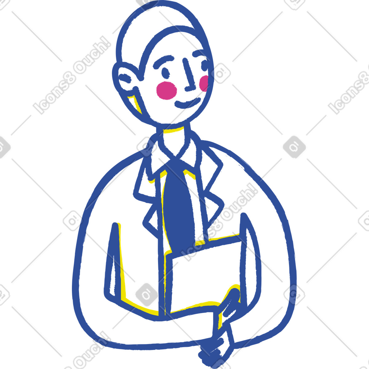 Politiker-Illustration im Lime-Stil als Download in PNG, SVG