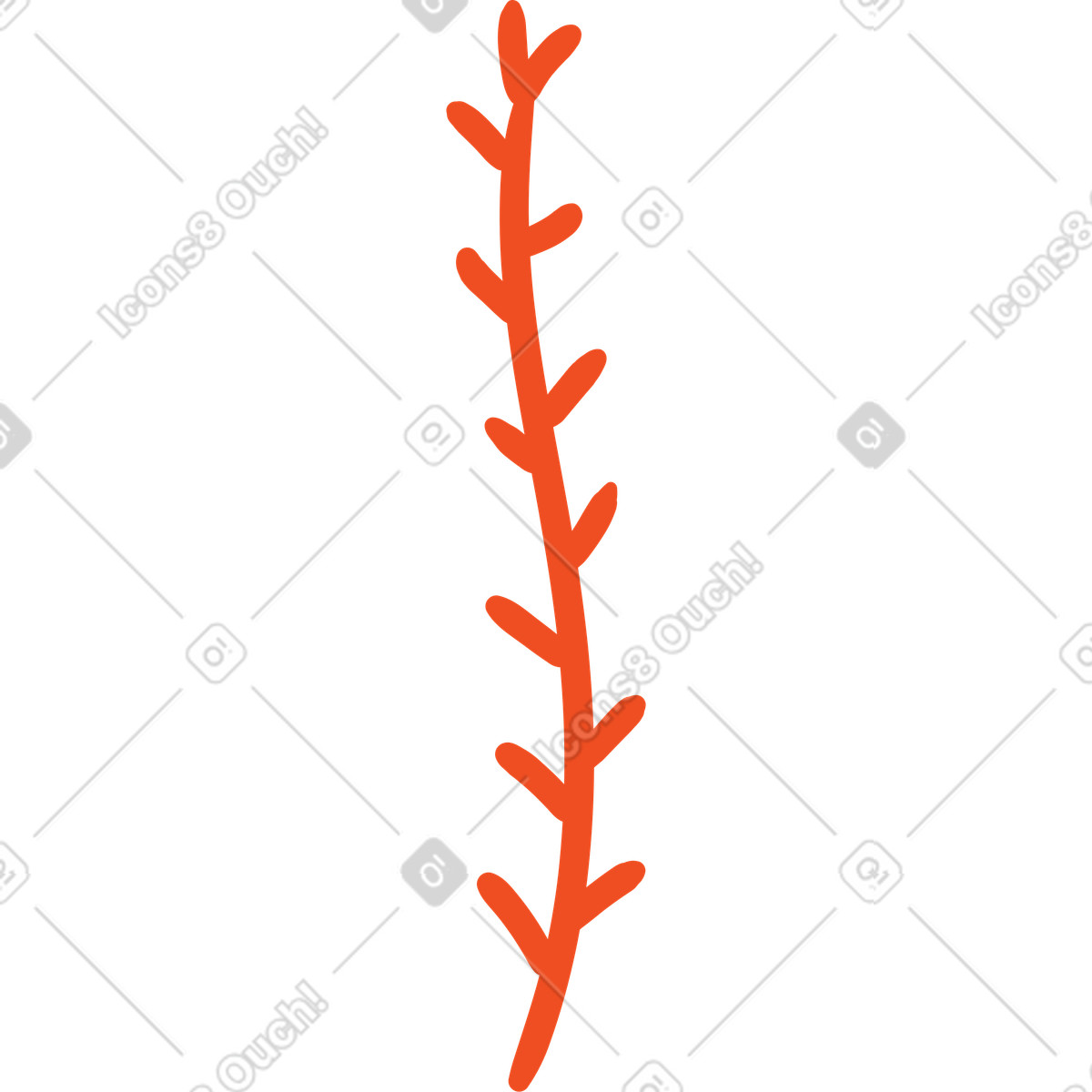 Plant illustration featuring thorns clipart image in PNG SVG