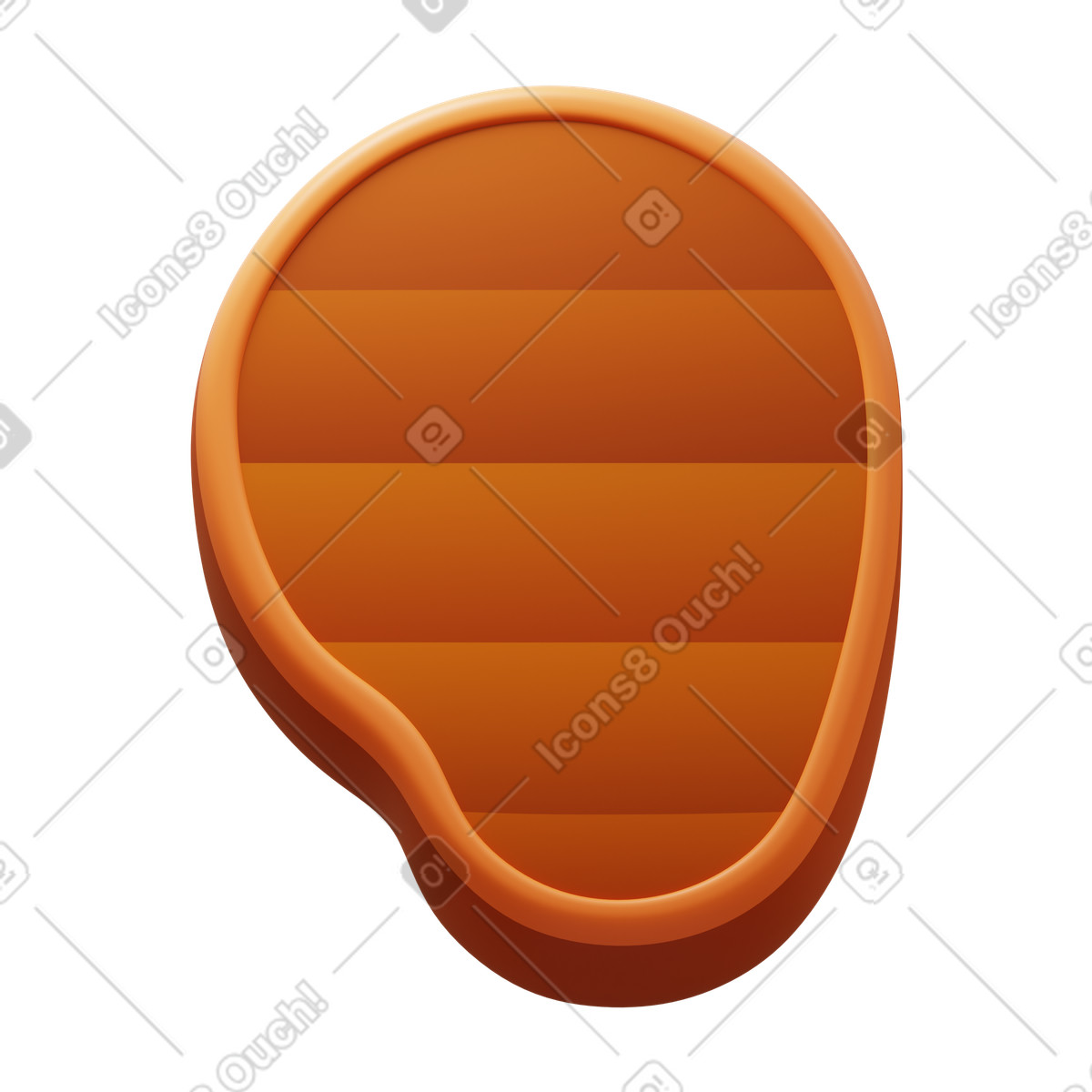 Ilustración Meat en estilo 3D Fluency a descargar en PNG y SVG
