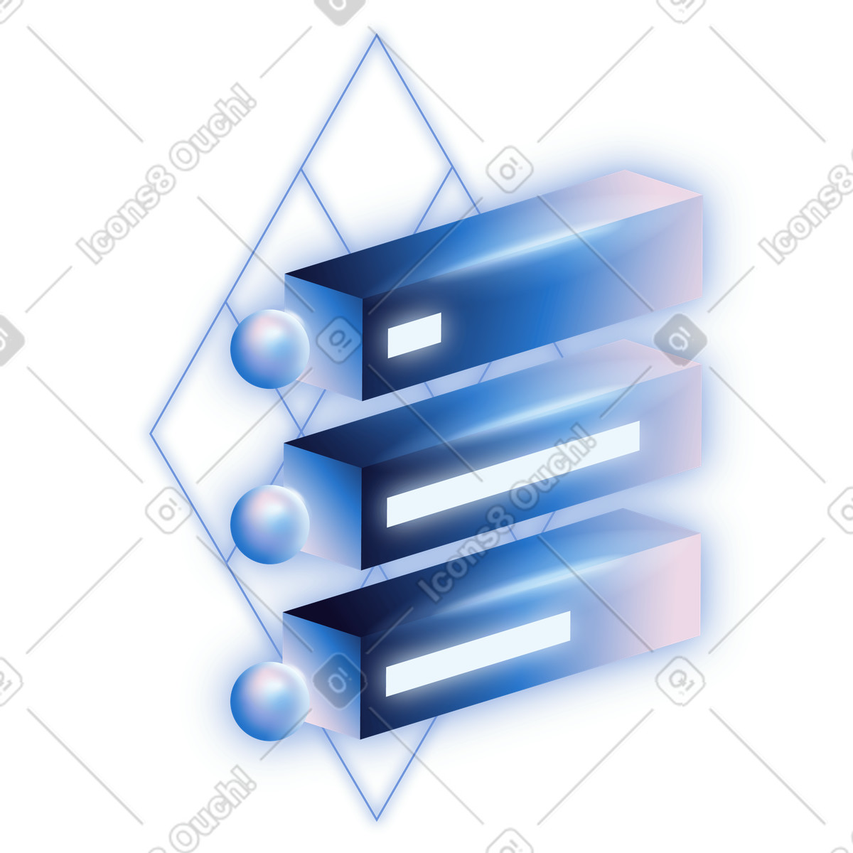 Digital task management, Progress tracking, Stacked project boards illustration in Dimension style download in PNG, SVG