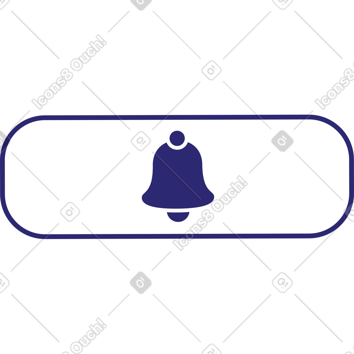 Notification button illustration in Cut style download in PNG, SVG