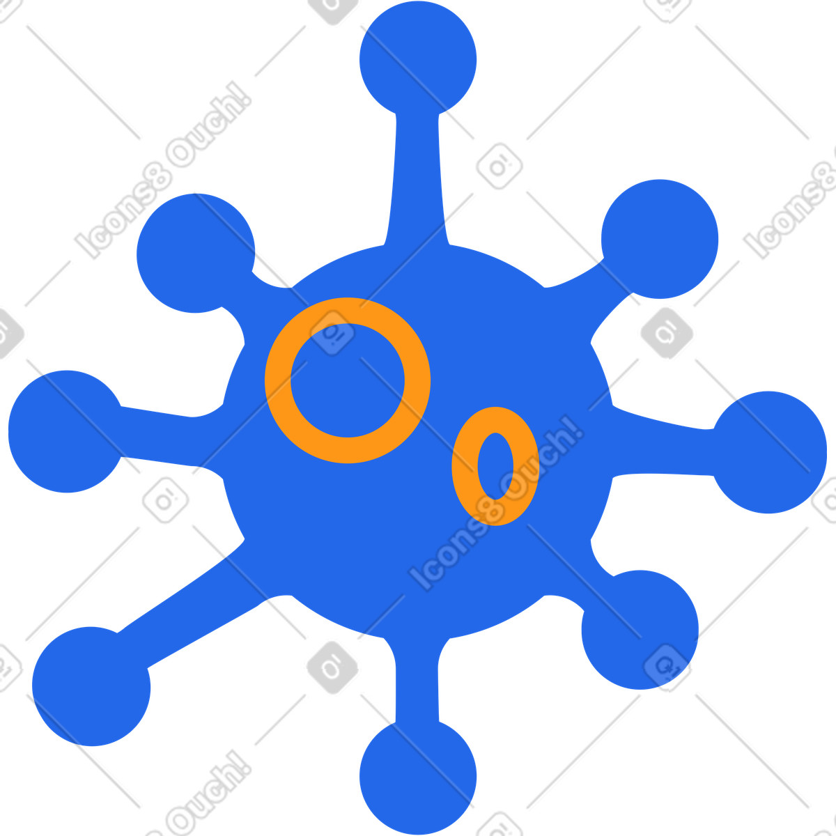 下载 Kingdom 风格的 新冠病毒分子 插画，支持 PNG、SVG 格式