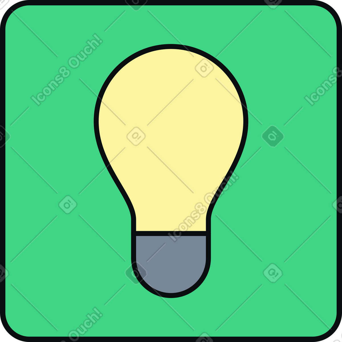 Ilustração de Light bulb icon em no estilo Teko para baixar em PNG, SVG