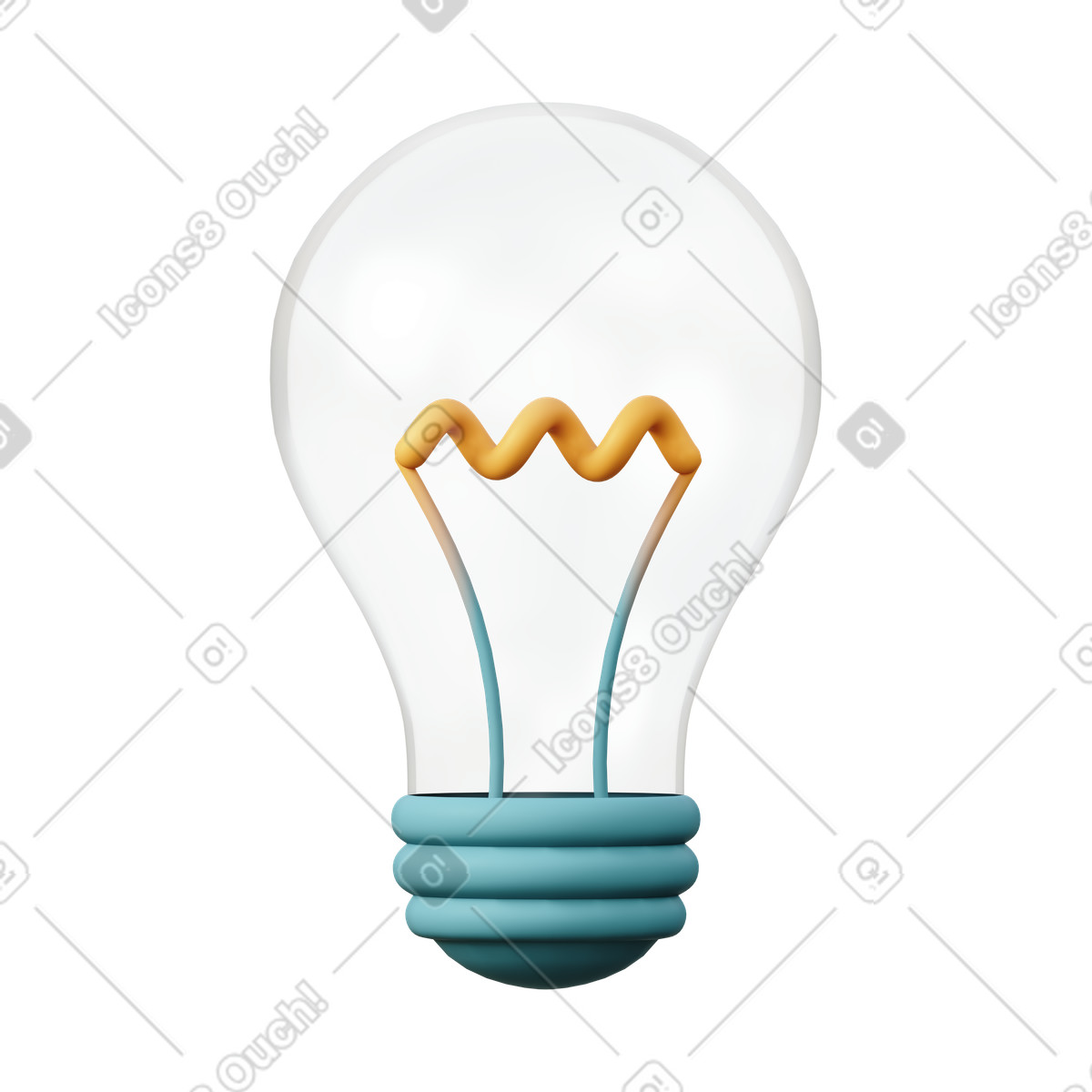 Ilustração de Lâmpada elétrica em no estilo 3D Sugary para baixar em PNG, SVG