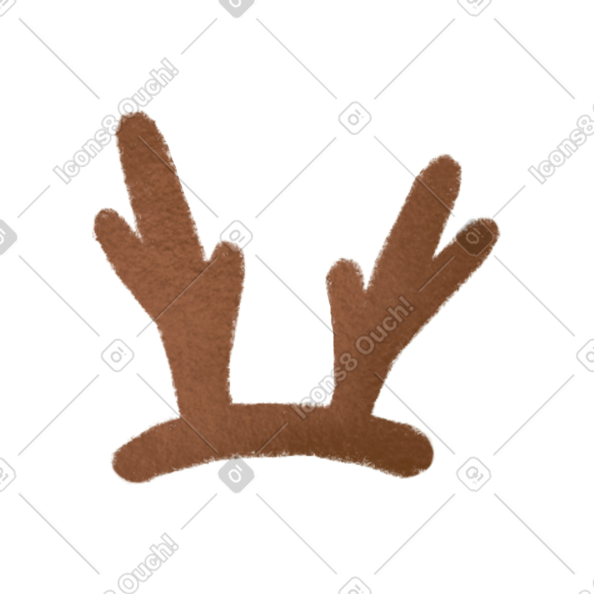 Horns illustration in Woolly style download in PNG, SVG