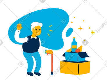 Grocery delivery for seniors PNG, SVG