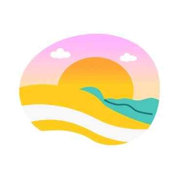 A vibrant sunrise over a sandy beach, featuring a gradient of pastel colors in the sky, transitioning from soft pinks to light oranges and pale yellows. The golden sand is illuminated by the rising sun, creating a warm glow. Gentle waves lap against the shore, reflecting the pastel hues of the sky. A few wispy clouds float peacefully above, adding subtle texture to the scene.