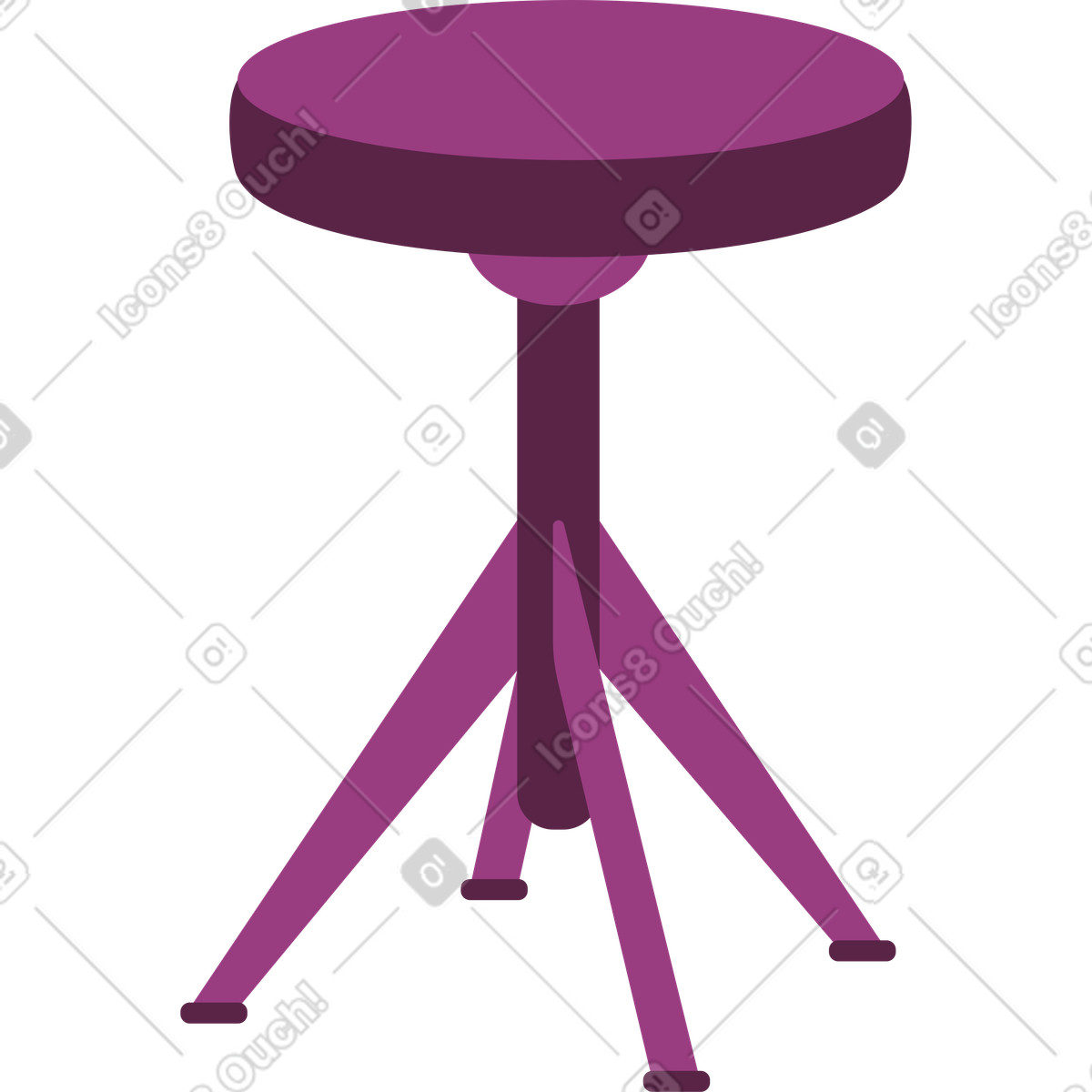 Stuhl-Illustration im Sammy-Stil als Download in PNG, SVG