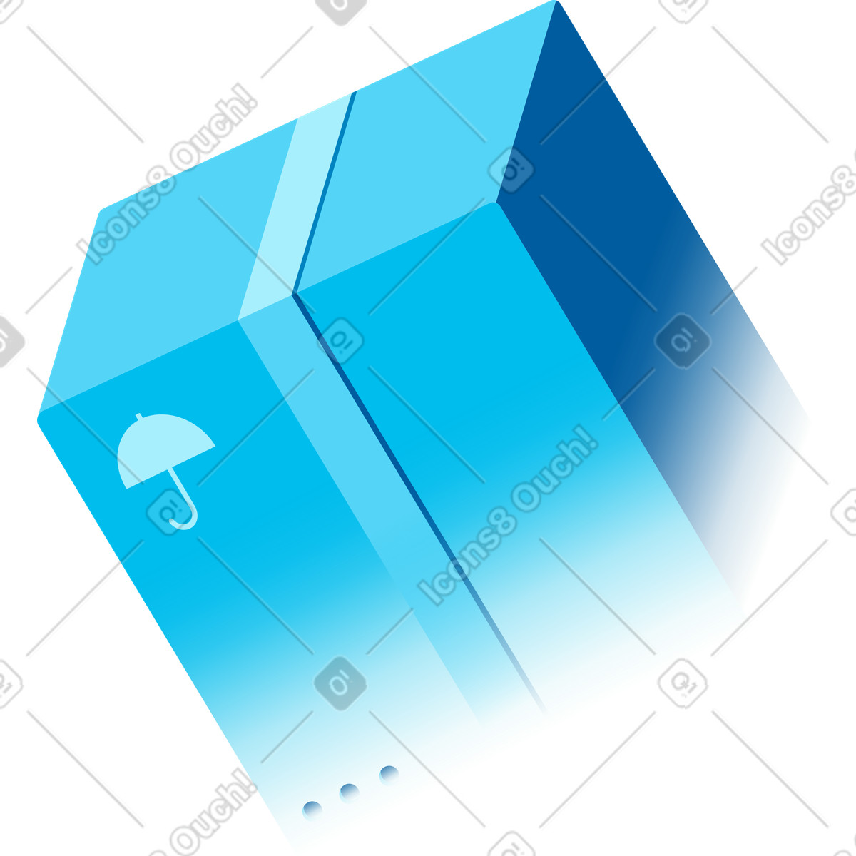 Box illustration in Icy style download in PNG, SVG
