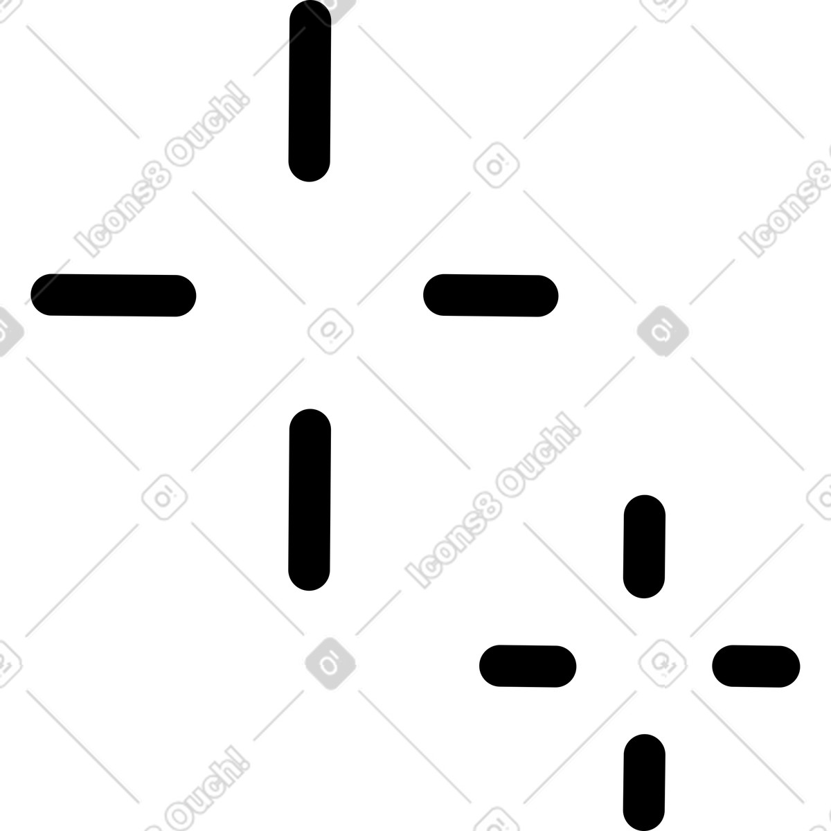 Stars hanging garland with crescent moon and decorative beads ornaments illustrazione in stile Notion Line Art scarica in PNG, SVG